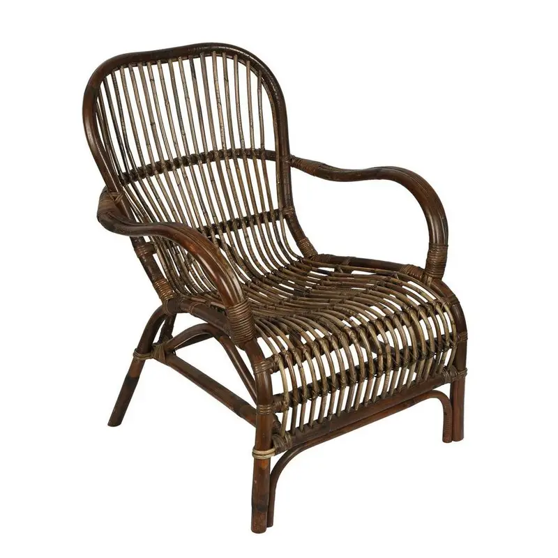 Seville Rattan Armchair – Vintage-Aged Woven Seating 1