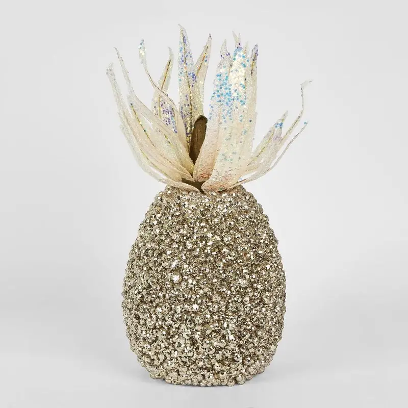 Shimmer Pineapple Ornament – Large Gold Metallic 1