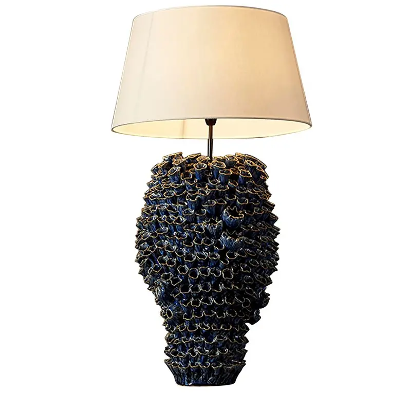 Singita Blue Ceramic Table Lamp Base 1