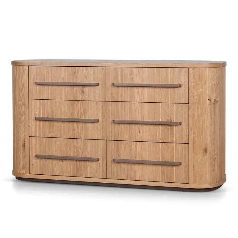 Six-Drawer Chest In Knotty Oak Finish 1