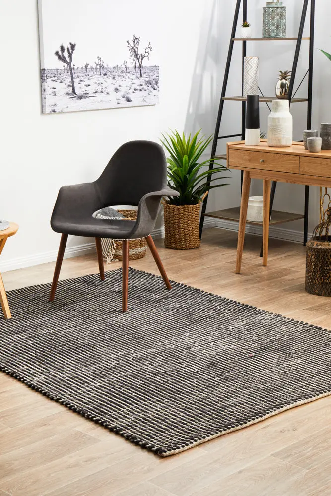 Skandi 300 Black Cotton Rug – 400 X 300 Cm 1