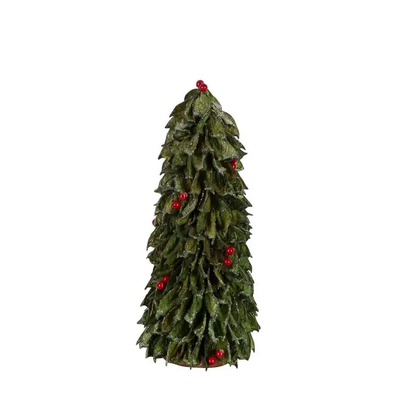Small Frosted Berry Cone Christmas Tree Decor 1