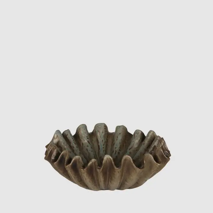 Small Green Wave Ceramic Bowl 1