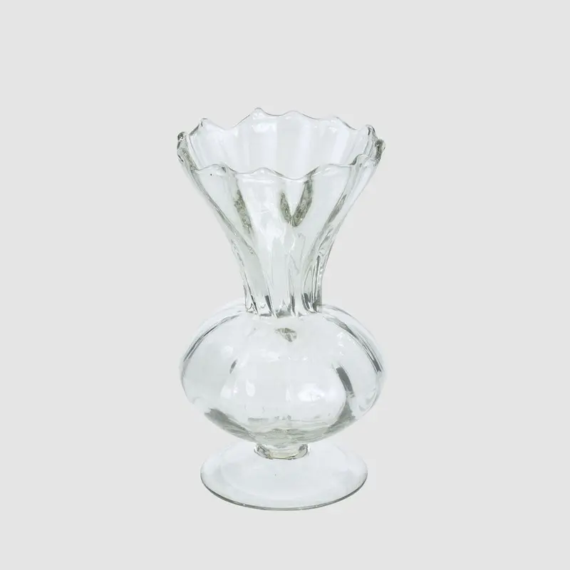 Small Soria Clear Glass Vase 1