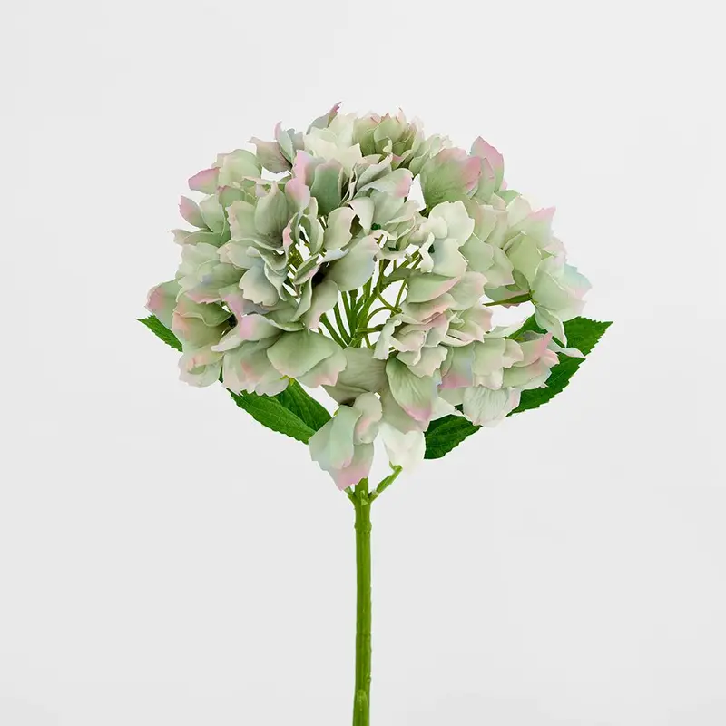 Soft-Touch Artificial Hydrangea Stem – 50Cm Green 1