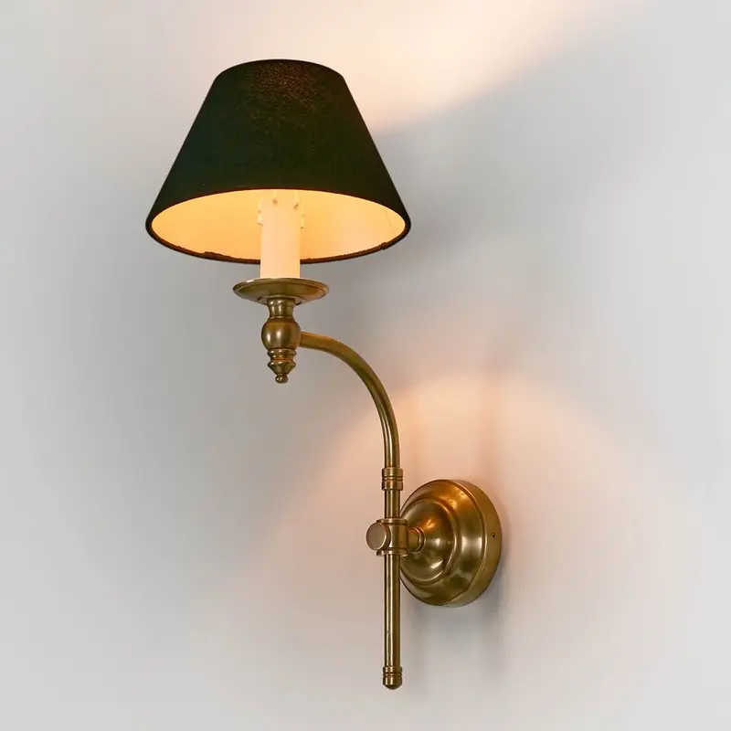 Soho Curved Wall Fixture In Vintage Antique Brass 1