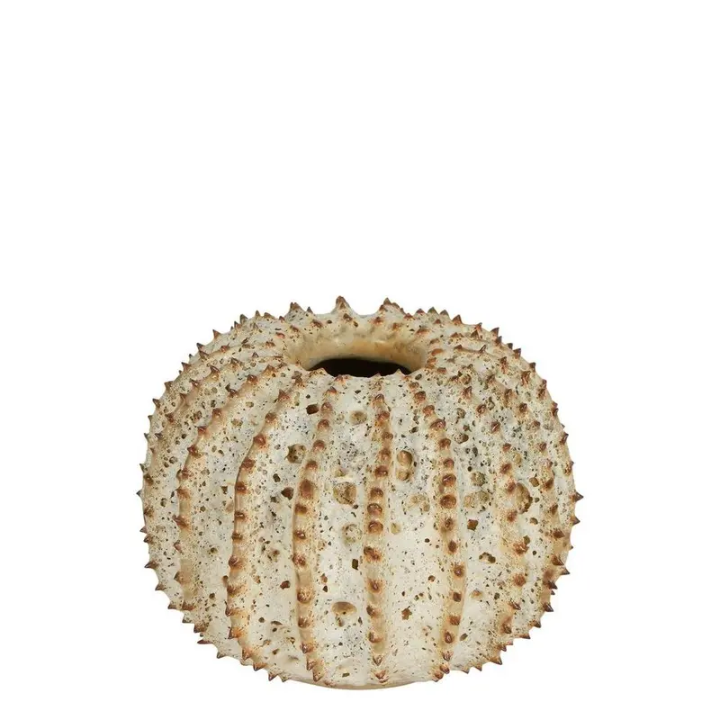 Spiked Cactus Ceramic Vase – Moss Green Finish, Natural Texture 1