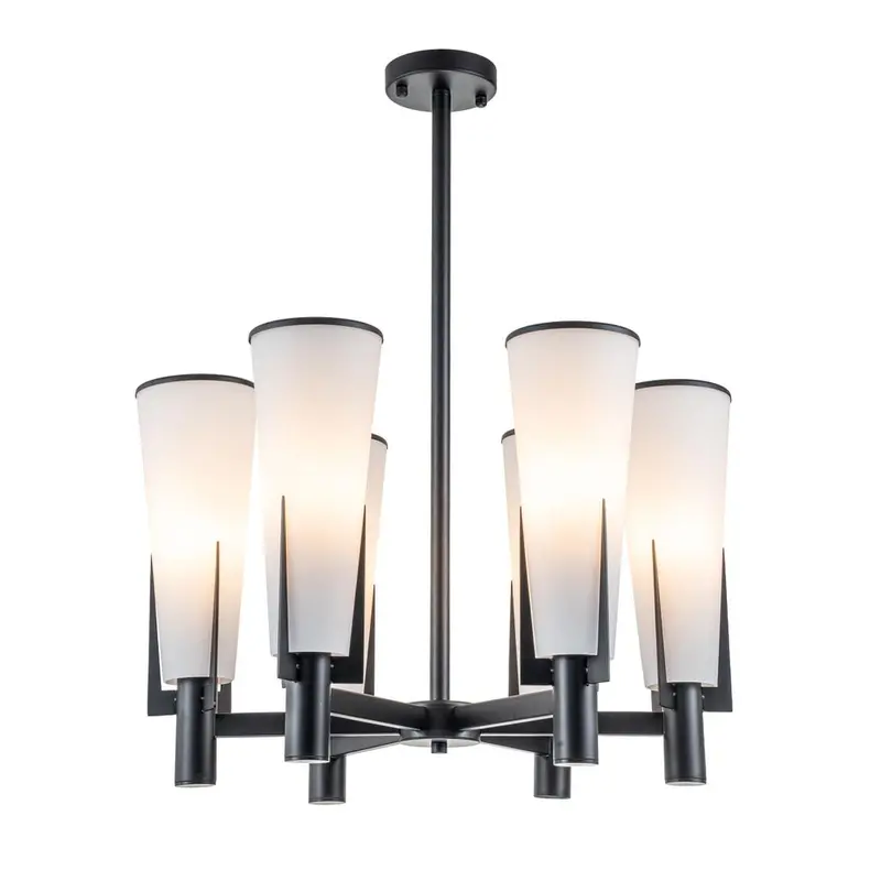 St Germain Black Metal Chandelier With Tiered Design 1