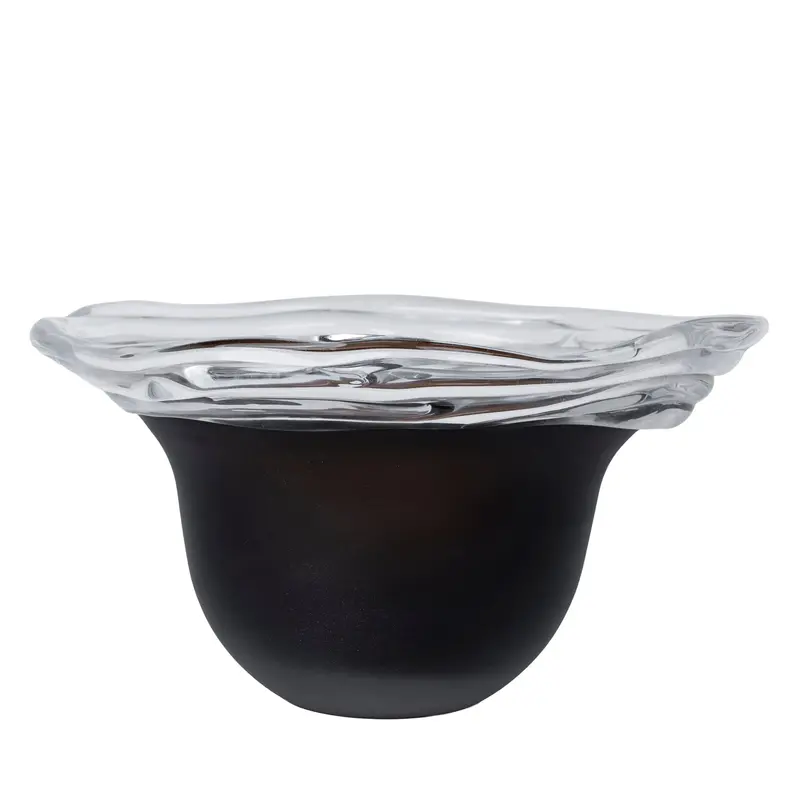 Stacked Wave Bowl With Brown Base 1