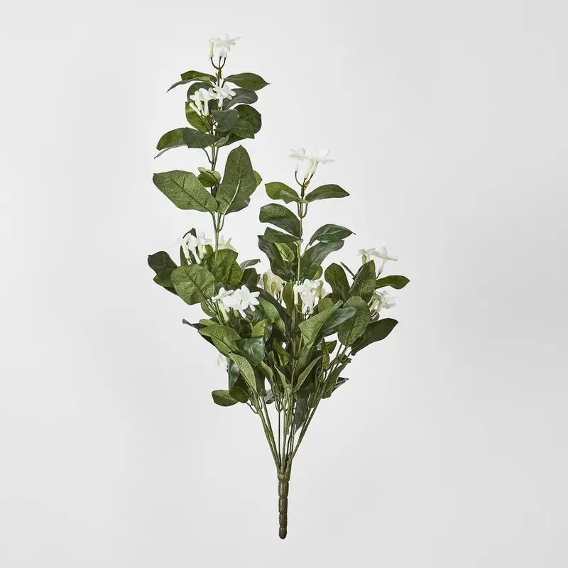 Stephanotis Artificial Bush – Lifelike Green Foliage 1
