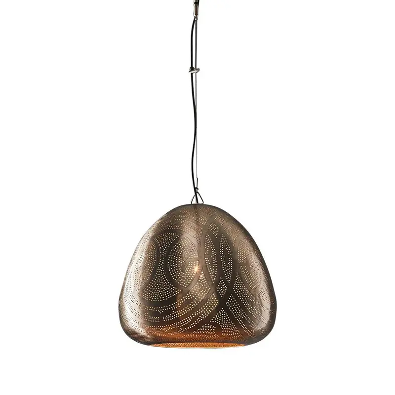 Stockport Dome Ceiling Pendant In Brushed Nickel – Minimalist Lighting 1