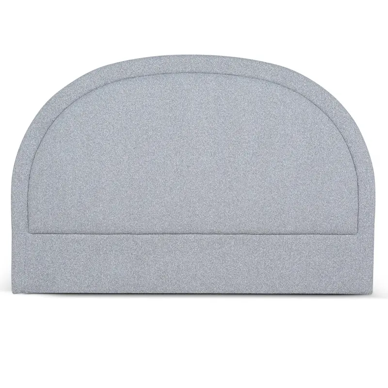 Storm Grey Fabric Queen Bedhead With Button-Tufted Detailing 1