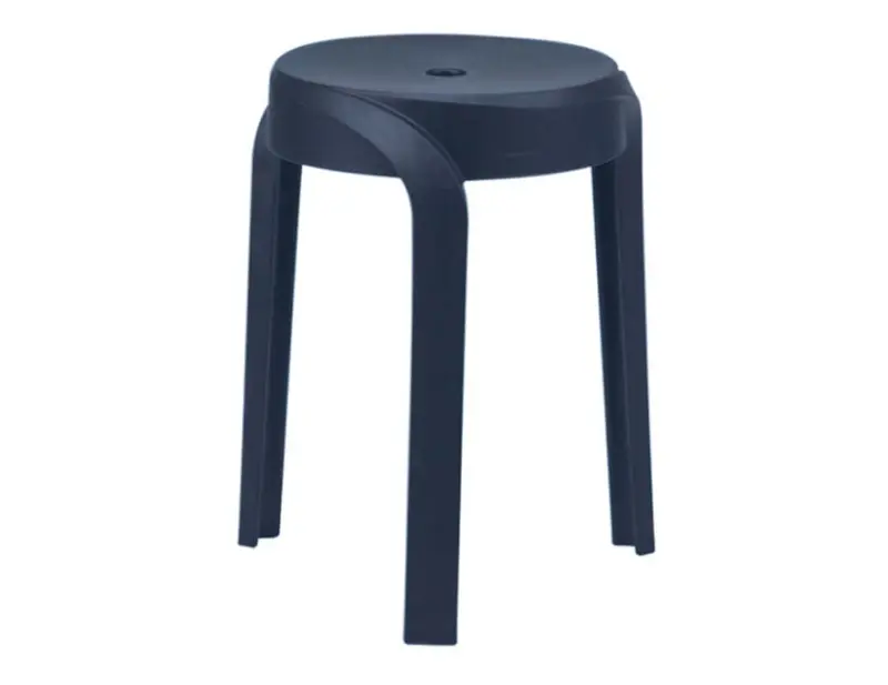 Swirl Accent Stool – Deep Navy 1