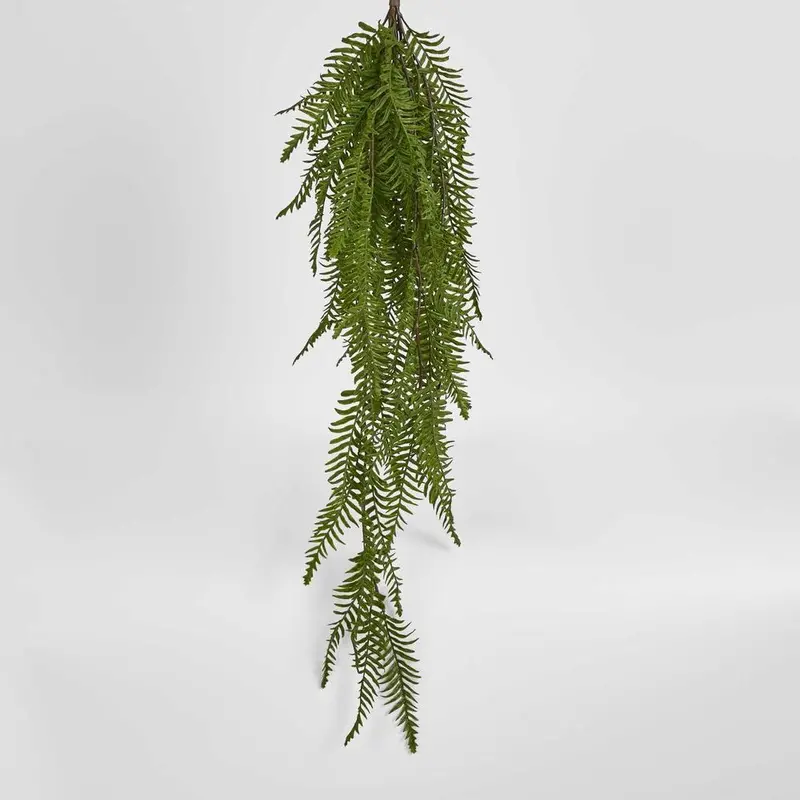 Sword Fern Hanging Bush – Cascading Faux Fern Greenery 1