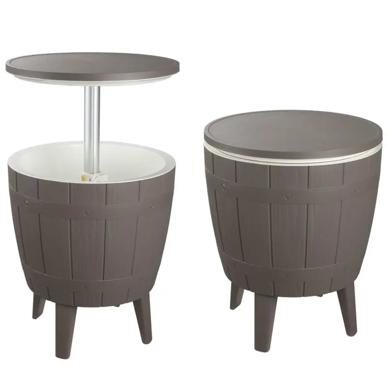 Taupe Outdoor Cooler Table With Stylish Design 1