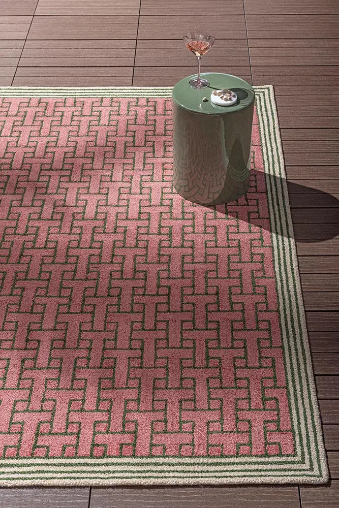 Ted Baker T Monogram Dusted Pink Outdoor Rug 455802 1