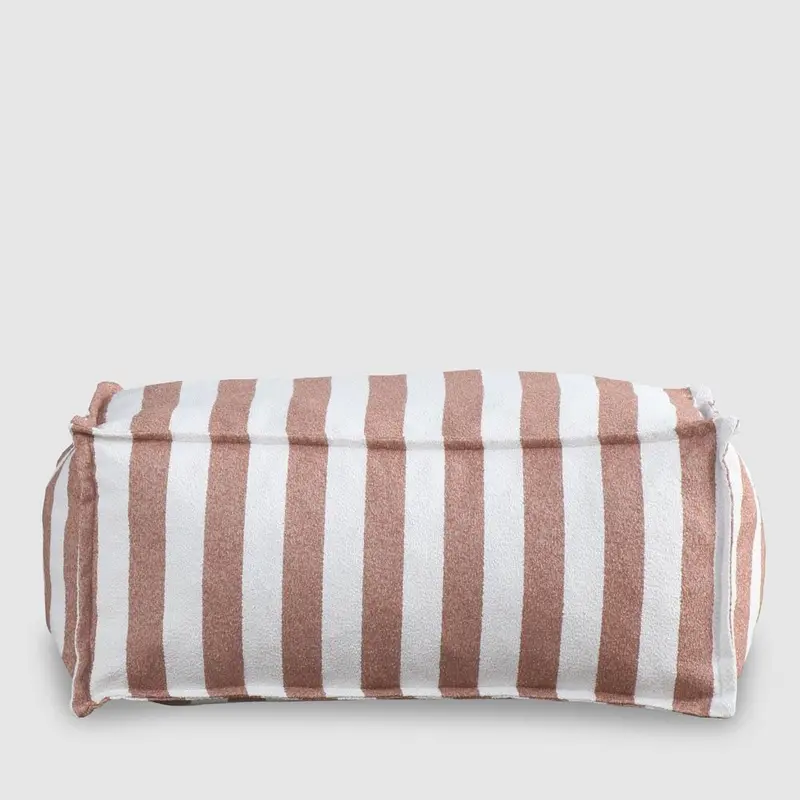 Terracotta Stripe Lola Ottoman 1