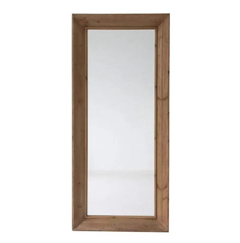 Thomas Tall Standing Timber Mirror – Natural Wood Grain Look 1