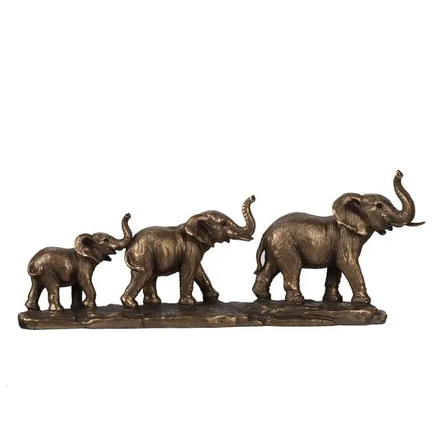 Three-Piece Elephant Family Sculpture Group 1