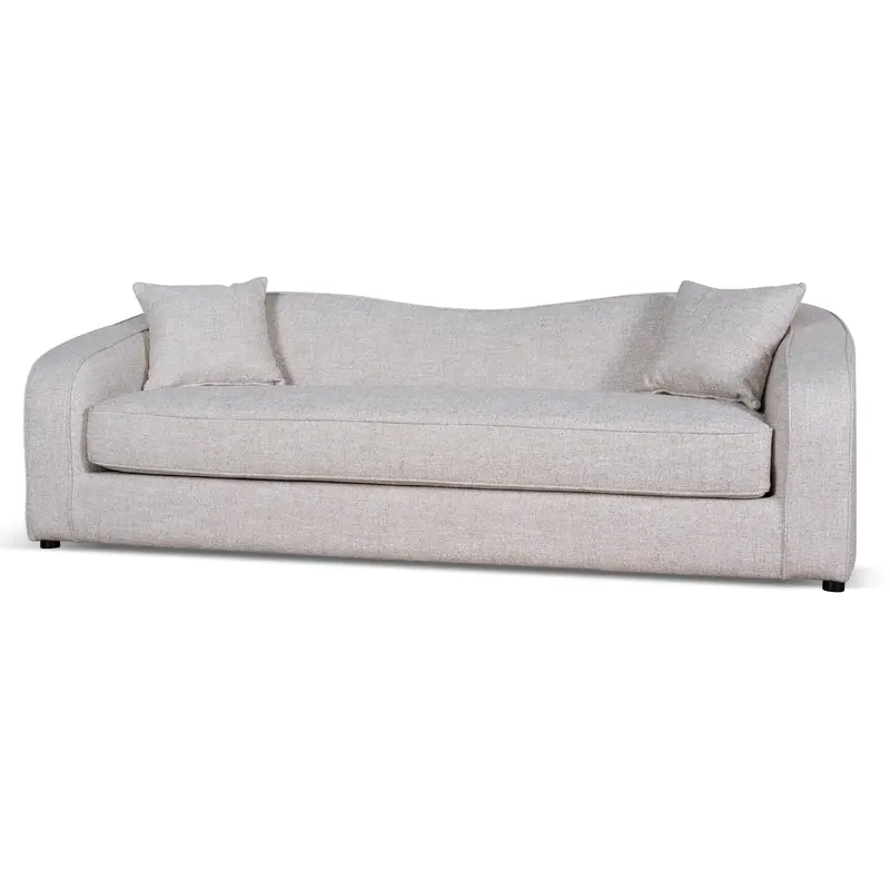 Three-Seater Sofa In Pale Beige Fabric 1