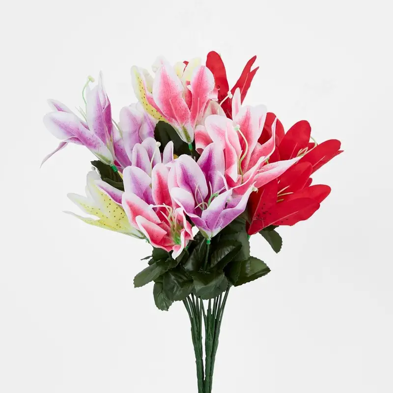 Tiger Lily Artificial Stems – Assorted Colors, Pack Of 60 1