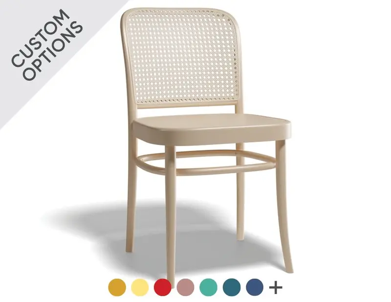 Ton 811 Hoffmann Chair – Natural Wood Seat & Cane Backrest 1