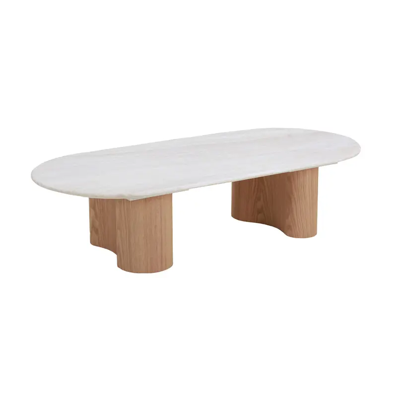 Travertine Coffee Table – 1.5M Natural Stone Top 1