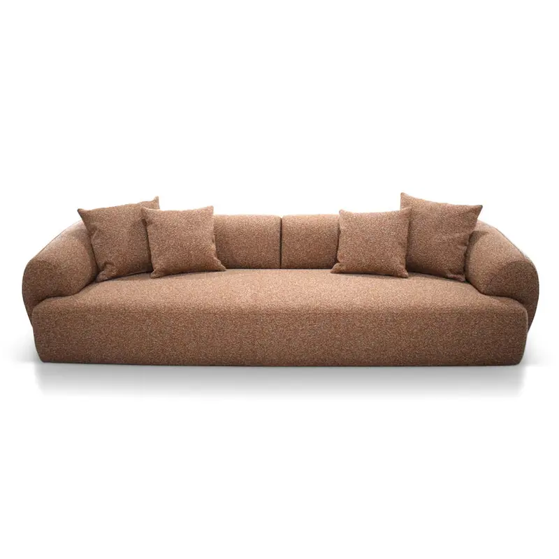 Tropical Orange 4-Seater Modern Sofa 1