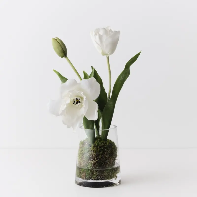 Tulip Hybrid Vase Set – Premium Six-Stem Floral Display 1