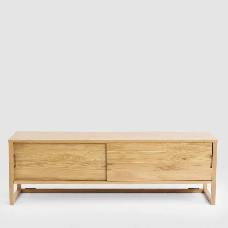 Two-Door Olwen Tv Stand In Oak Finish 1