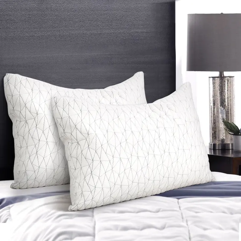 Two-Pack Rayon Memory Foam Pillows – King Size Bedding Comfort Set 1