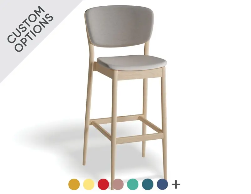 Valencia Stool By Ton – Fully Upholstered Seat And Back 1