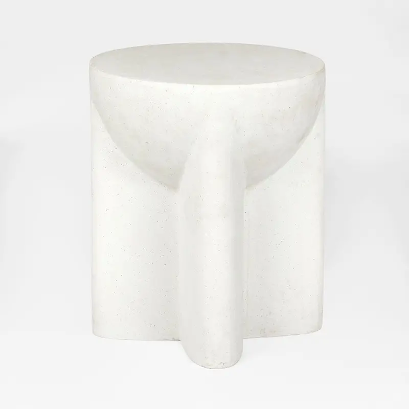 Vassili Chalk-Finish Outdoor Side Table 1