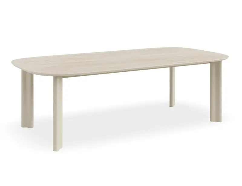 Vela Outdoor Dining Table – 240 Cm Latte Frame With Dune Ceramic Top 1