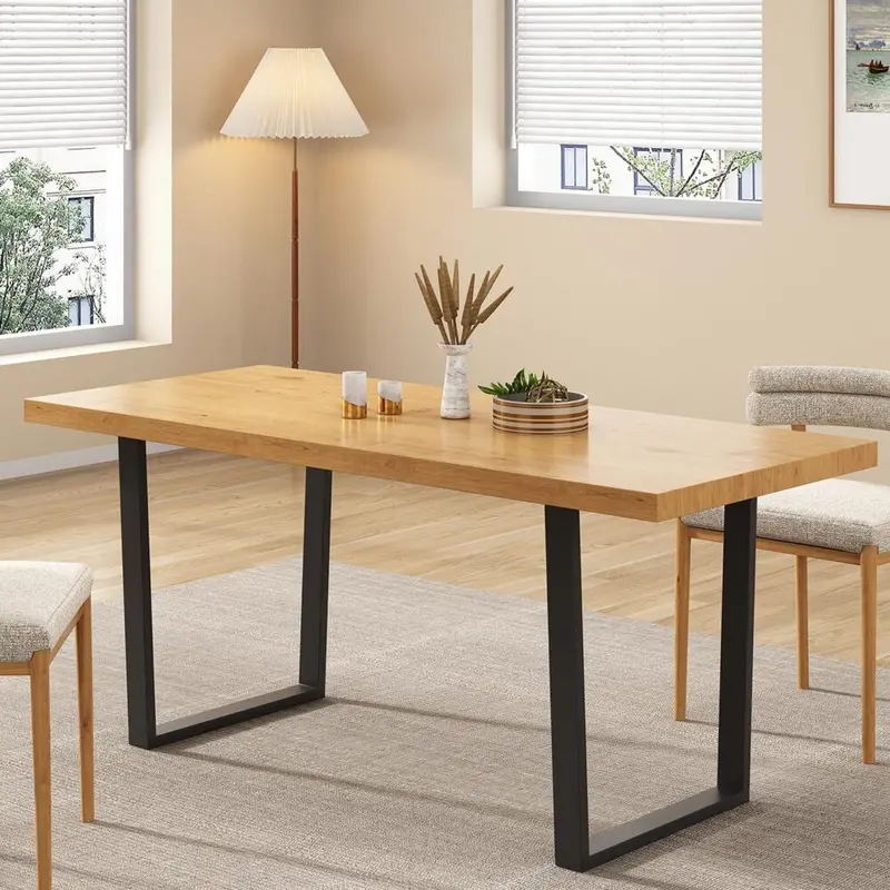 Venice Natural Wood Rectangular Dining Table (170 Cm) 1