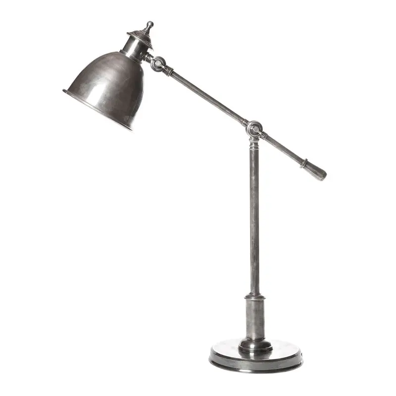 Vermont Adjustable Antique Silver Desk Lamp 1