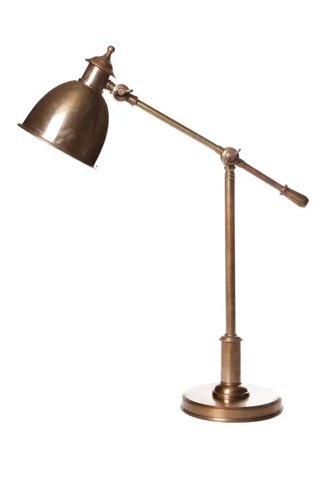 Vermont Adjustable Desk Lamp In Antique Brass 1