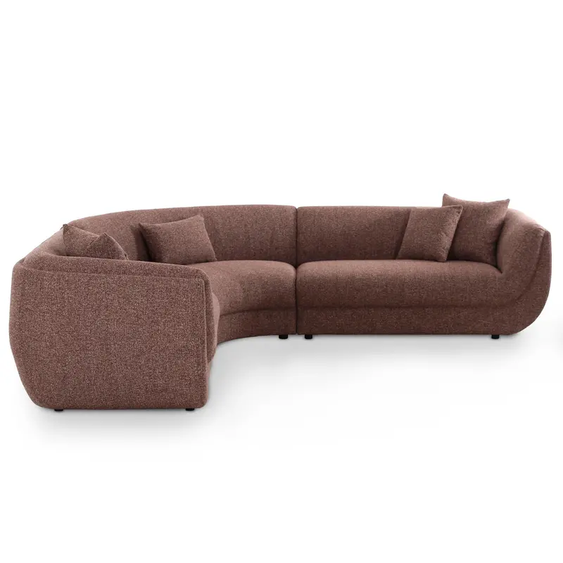 Verona Cinnamon Weave Corner Sofa – Modular Sectional With Woven Detail 1