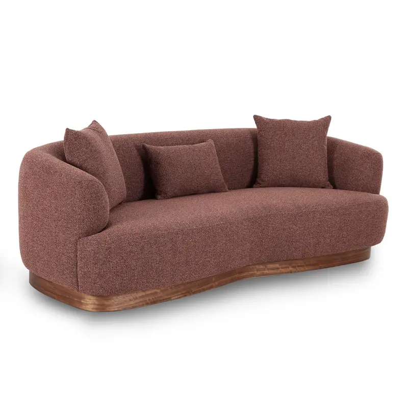 Verona Tawn Three-Seater Sofa – Cozy Fabric Living Room Sofa 1