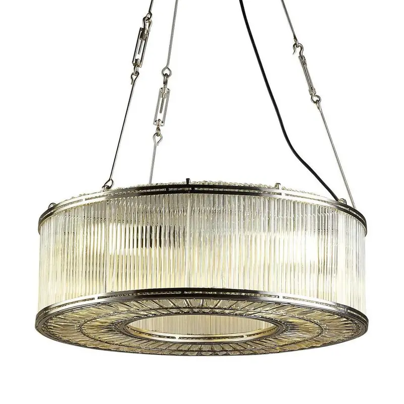 Verre Glass Ring Pendant Light With Nickel Finish 1