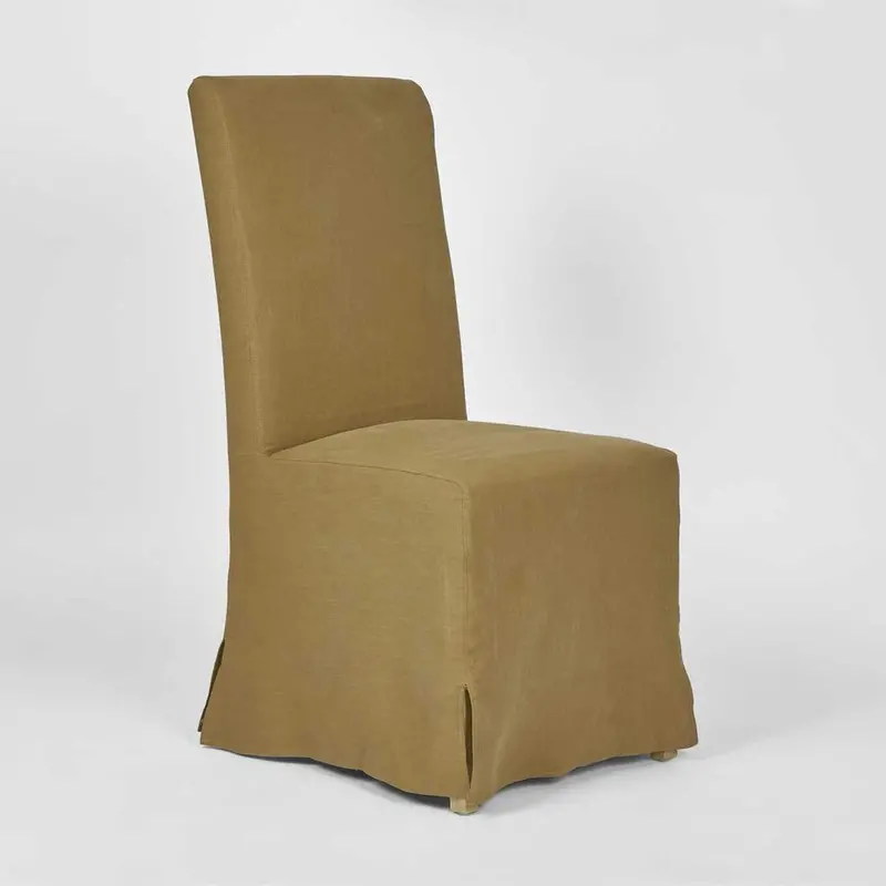 Ville Dining Chair With Removable Nutmeg-Colored Slipcover 1