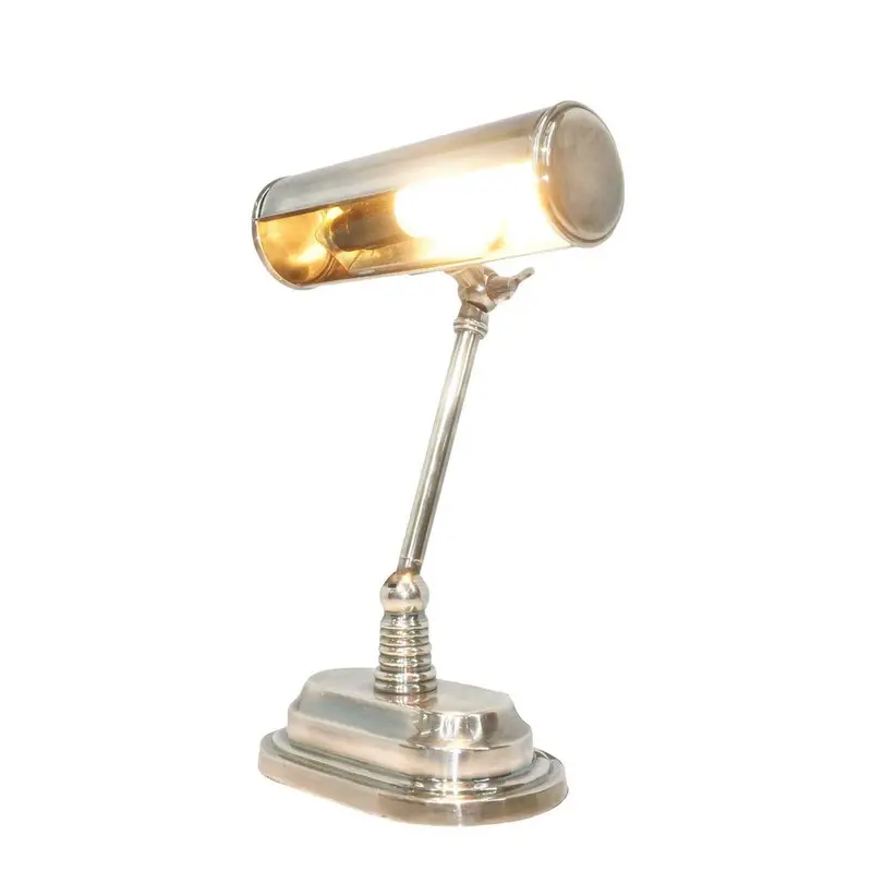 Vintage-Style Silver Banker'S Desk Lamp – Carlisle Design 1