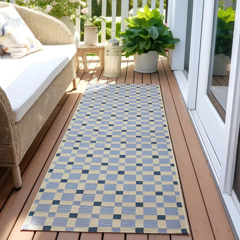 Vista Tito Blue Runner Rug – Calming Hand-Tufted Design 1