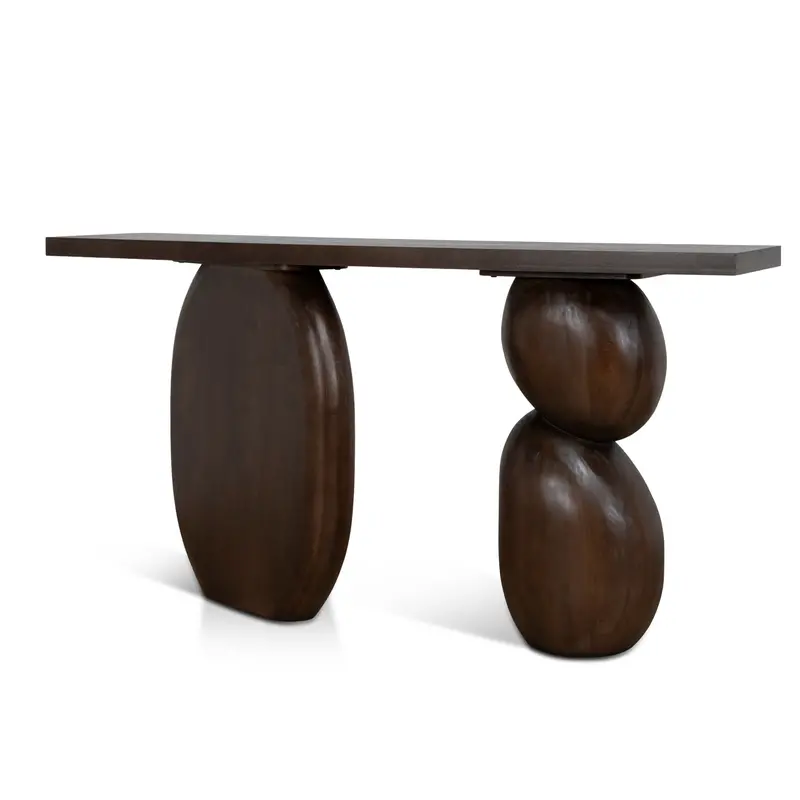 Walnut-Tone 1.6-Meter Elm Console Table – Compact And Sophisticated 1