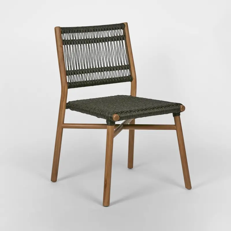 Wategos Charcoal Teak Outdoor Dining Chair 1
