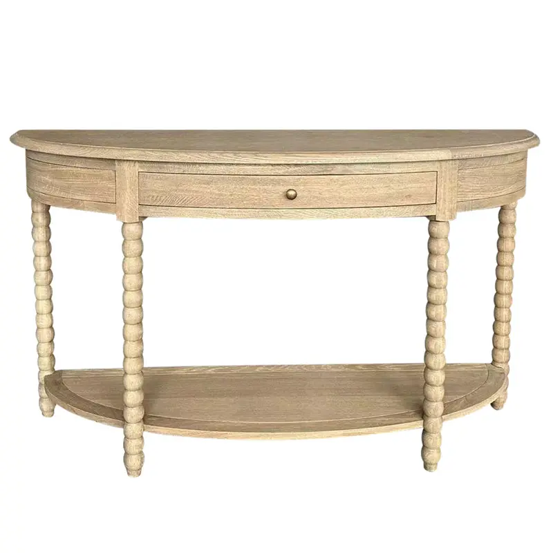 Weathered Oak Curved Console – Bobbin Series 1