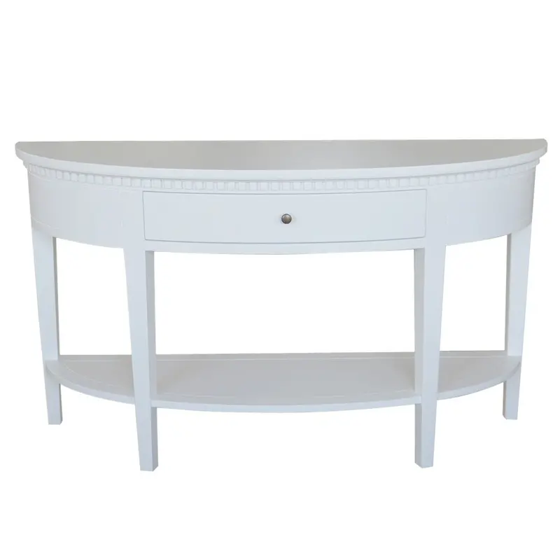 White Curved Console Table – Breton Collection 1