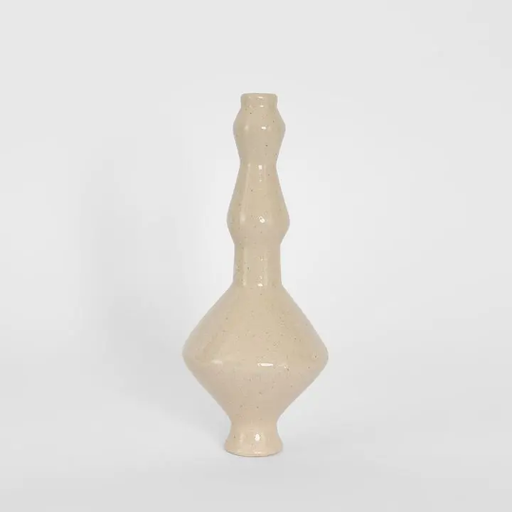 White Lume Loom-Style Candle Stand 1