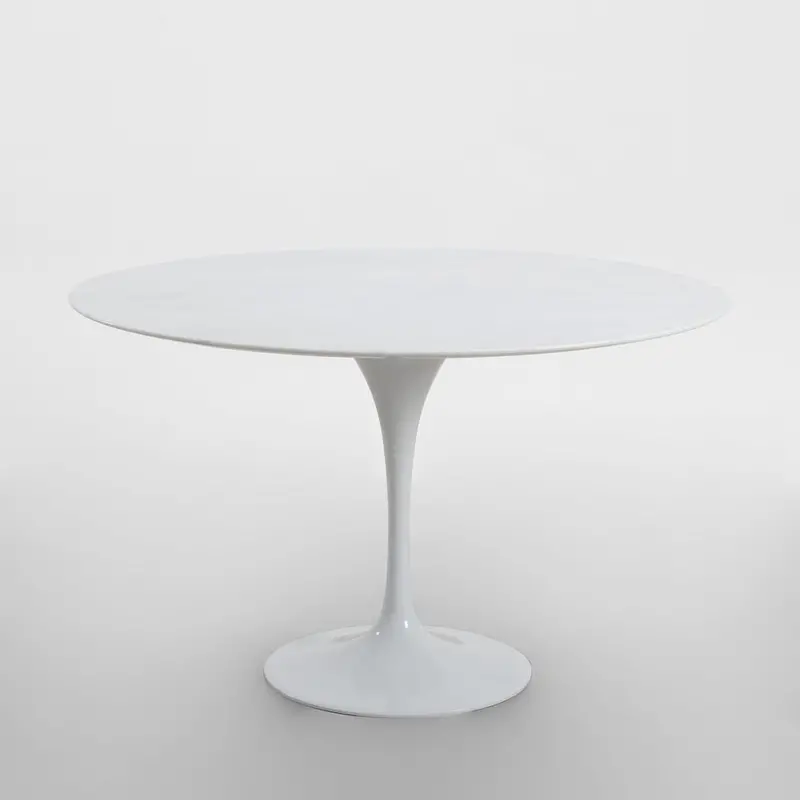White Marble Round Dining Table – 120 Cm Diameter 1