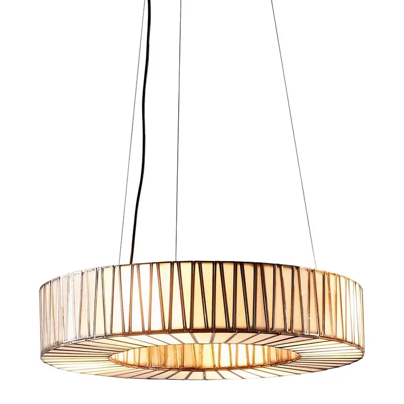 White Moon Brass Pendant Light With Warm Metallic Accents 1